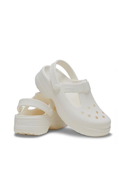 Crocs Classic Mary Jane Clog K Kids Slippers - Ecru