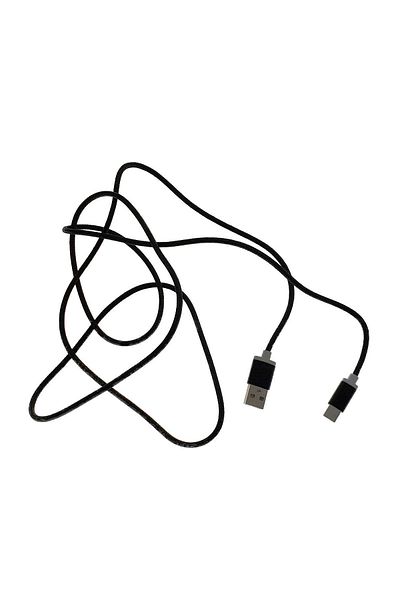 OEM USB 2.0 to USB Type C cable, textile sheath, 140cm, black, CTTC01B