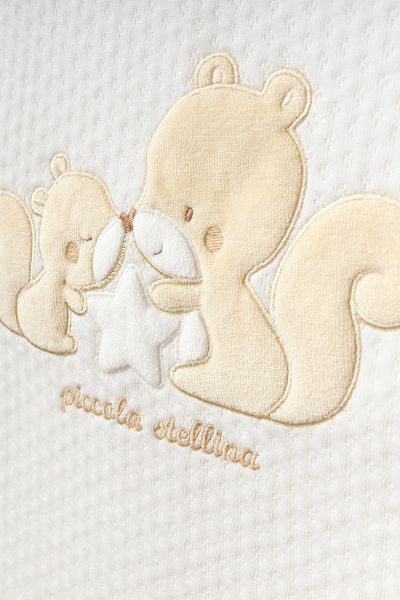 Bebitof Cute Squirrel Patterned Cotton Double Layer 90X90 cm Quilted Baby Blanket