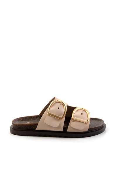 Bambi Nude Leather Women's Slippers K04666013901