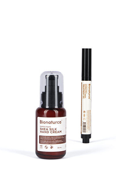 BIONATURCA Organik Sertifikalı El Bakım Seti (İpeksi El Kremi + Tırnak Bakım ...