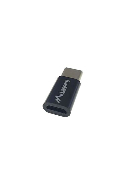 Lanberg Adaptor, Lanberg, USB C(tata)/microUSBmama 2.0, negru