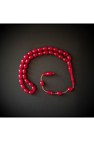Wall Art İstanbul Squeeze Amber Prayer Beads with Dark Fire System - Wate046