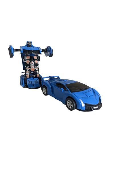 Ailenizin Oyuncakçısı Transformers Robot Pull Drop Self Transforming Lamborghini Car Blue