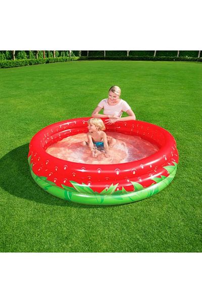 BESTWAY Sweet Strawberry Print Pool Float 160x160x38 cm