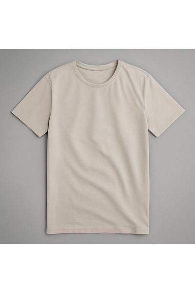 BYBÜLENT Ανδρικό T-Shirt Κρέμα Silim Κόψιμο