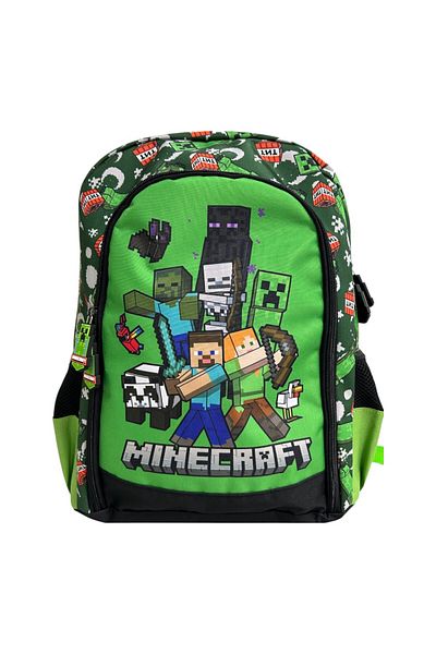 MINECRAFT Ergonomic schoolbag, two compartments and two side pockets, 40x30x17 cm, multicolor, Minecraft