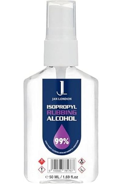 JAN LONDON Isopropyl Rubbing Alcohol 99.9% 50ml Spray | High-Purity Cleaner for Surfaces, Electronics & More