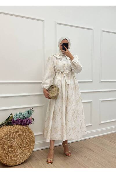 hazal giyim Jakar Sim Detaylı Elbise