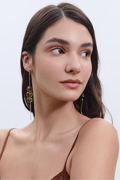 Stradivarius Olive earrings