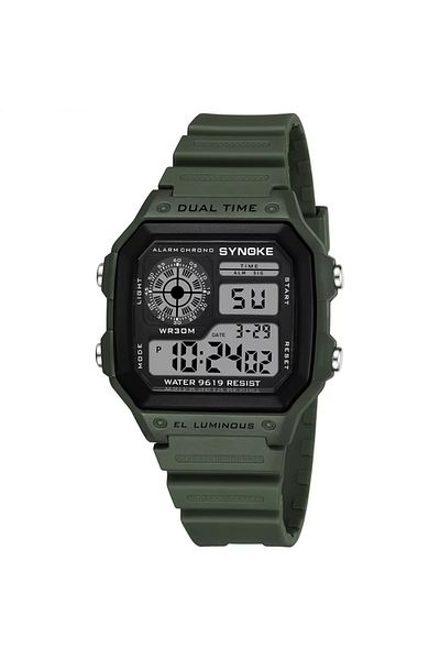 REDz Accessories Electronic Watch for Sports Activities, Digital, Water Resistant, Flexible Strap, Green