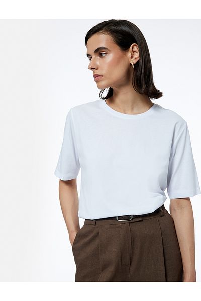 Koton Cotton Short Sleeve Crew Neck Basic T-Shirt