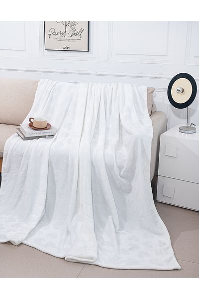 CHIRASO Cocolino CHIRASO Blanket 200x230, Heart Pattern, Soft, Colorful, for Double Bed, white