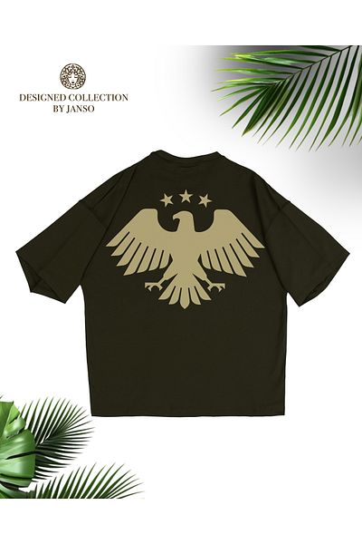 JANSO GROUP -Women's Cotton Printed Eagle Tshirt Oversize Large Size