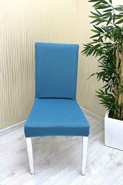 Sahaneev Standart Model Mikro Sandalye Örtüsü 4 Adet (MAVİ)