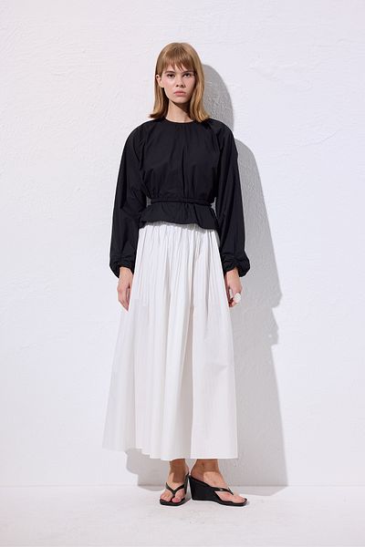 Manuka Pilified Wide Skirt Ecru