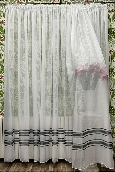 Liz Line Curtain with drapery, various sizes and colors, from the "Crystalline" collection by Liz Line
