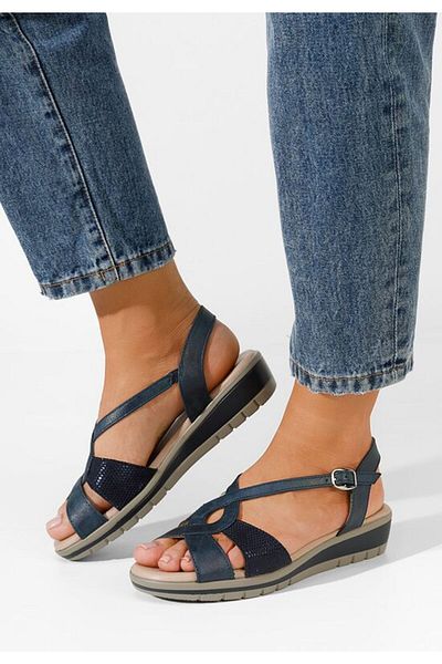 B T Shoes Sandale cu talpa groasa Persia navy