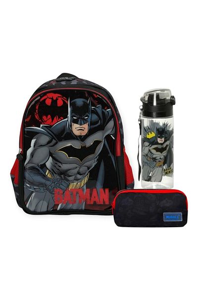 Batman Kindergarten Bag, Muggle Double Eyed Pen Bag - Water Bottle & Flask Gift