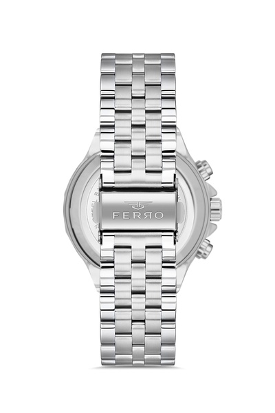 FERRO Silver Steel Cord Men's Cordl Watch Fm11544Awt-A2 Functions Active 3Atm Waterproof