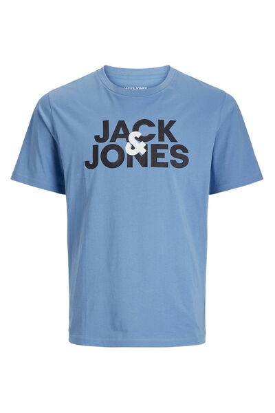 Jack & Jones Ανδρικό μπλουζάκι με λογότυπο στο στήθος και λαιμόκοψη ποδηλάτου...