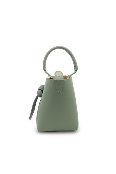 BESSO Sensibilità Funzionale Green Genuine Leather Handbag