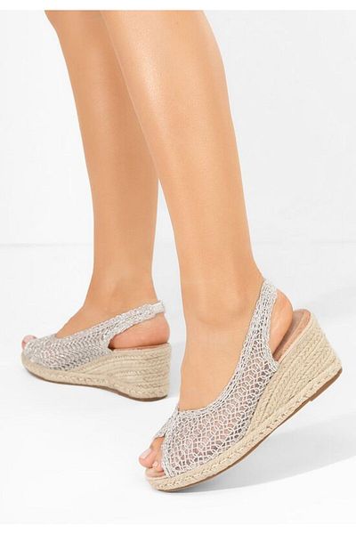 B T Shoes Sandale cu platforma Xiomara argintii