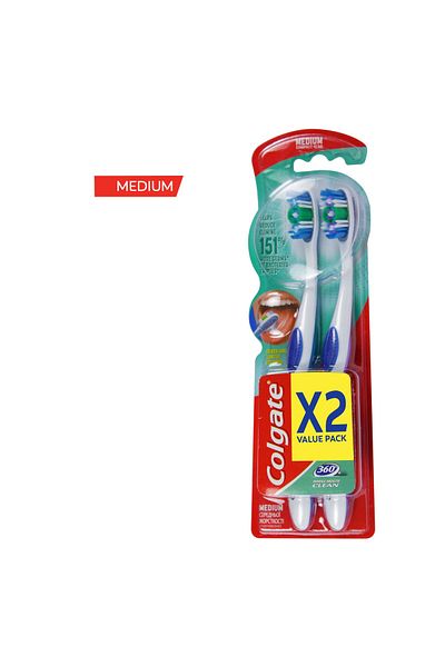 Colgate Mouth Clean Medium Toothbrush Assorted Colour 2 pcs
