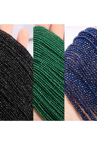 Choice8 3mm-3PCs black Blue greener 3pcs/Set 2/3mm Natural Stone Spinel Cut M...