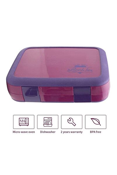 fulina Portable Lunch Box Microwave Bento Box Food container with compartments 1200ml Purple