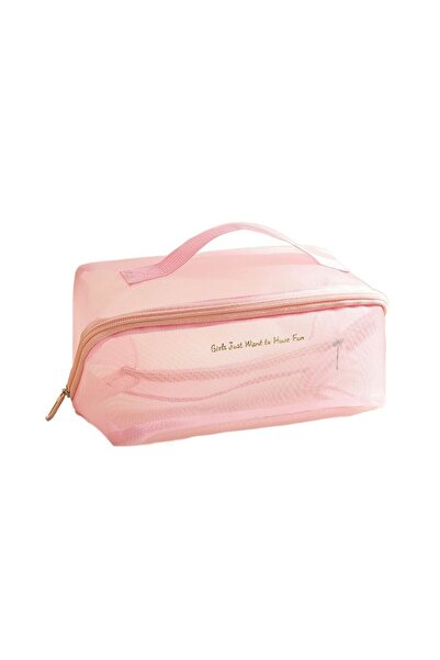 O Ozone Portable Mesh Cosmetic Bag Transparent Simple Toiletry Bag Travel Org...
