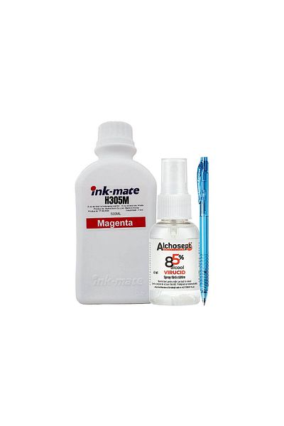 Ink-mate Set Flacon Cerneala Ink-Mate Comp HP305, 1x500ml 3YM60AE Magenta, Dezinfectant 40 ml si Pix Radius