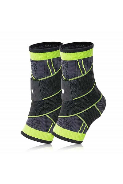 Lurgote Set of 2 adjustable compression bandages Lurgote, nylon/latex, black/green, M