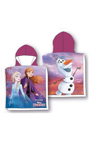 Frozen Children's bath towel, poncho type, 100% cotton, multicolor, 55x110 cm, So fun, Frozen, Disney