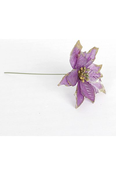 NOVELTY GIFTS1 Set de 12 flori artificiale de Crăciun CADOURI INEDITE1, textil, violet, 13 cm