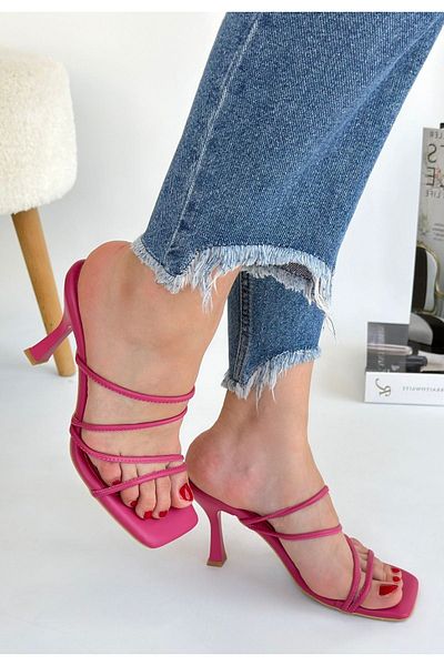 CONAHOME Sabıo Fuchsia Heeled Slippers