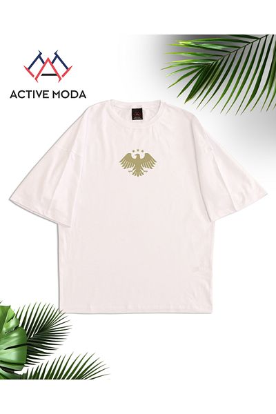 ACTIVE MODA -Men's Cotton Printed Eagle Tshirt Oversize Big Size