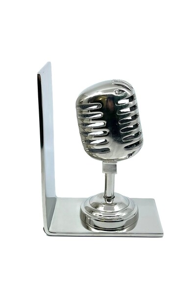 Bıyıklı Tobacco حامل كتب ميكروفون ريترو - سدادة كتب