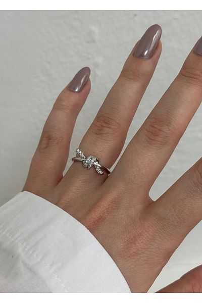 KİLİGİSTANBUL Zircon Stone Knit Ring (Size Adjustable)