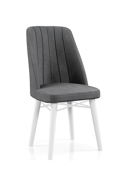 Desire Babyface Berlin Chair Set, 4 pcs Package, dining, kitchen, wooden legs White
