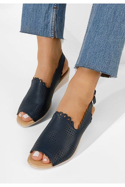 B T Shoes Sandale dama piele Claudia navy
