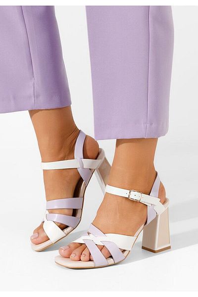 B T Shoes Sandale Viona mov cu aspect grosier