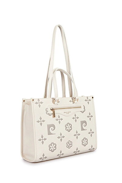Pierre Cardin Geantă de umăr pentru femei Monogram White 05PC25Y10506-BMN