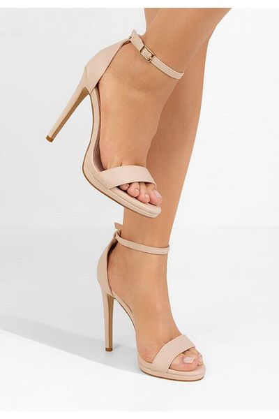 B T Shoes Sandale cu toc subtire Barnysa bej