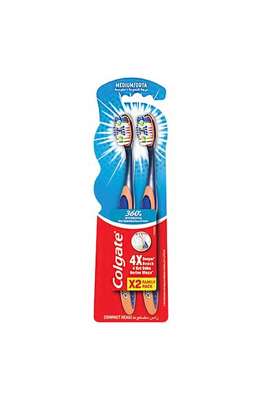 Colgate 360 Interdental Medium Toothbrush Value Pack 2 pcs