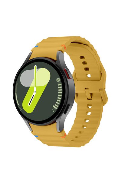 THD Silicone strap 20 mm, THD, compatible with Samsung Galaxy Watch 7, Galaxy Watch 6, yellow