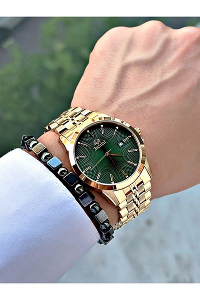 Bentini Men's Wrist Watch with Calendar – Steel Band, 3 Atm Water Resistant, 2-Year Warranty, Gift Bracelet