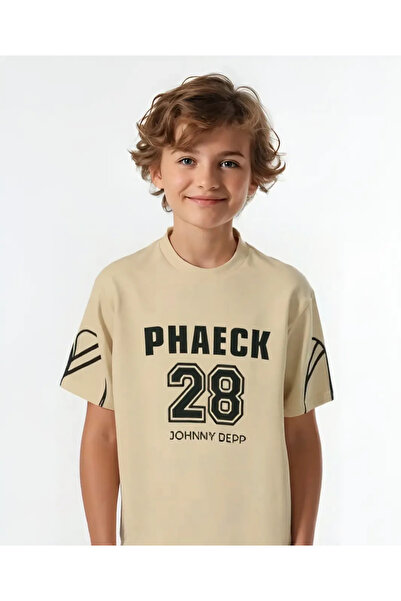 ALANAQA Boys' oversized unisex T-shirt, ages 3-13 years