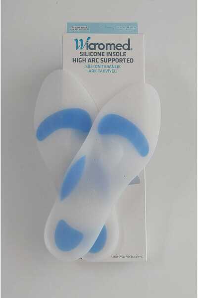 wicromed WİCROMED SİLİKON ORTOPEDİK TABANLIK YÜKSEK ARK TAKFİYELİ NO 3 L