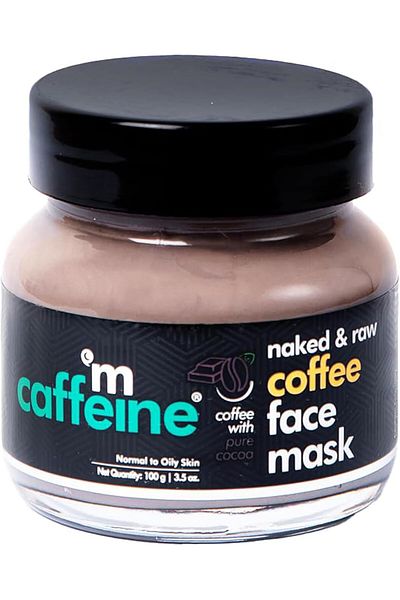 mCaffeine Coffee Clay Face Mask for Women & Men | Detan Face Pack for Glowing Skin | Cleanses Pores